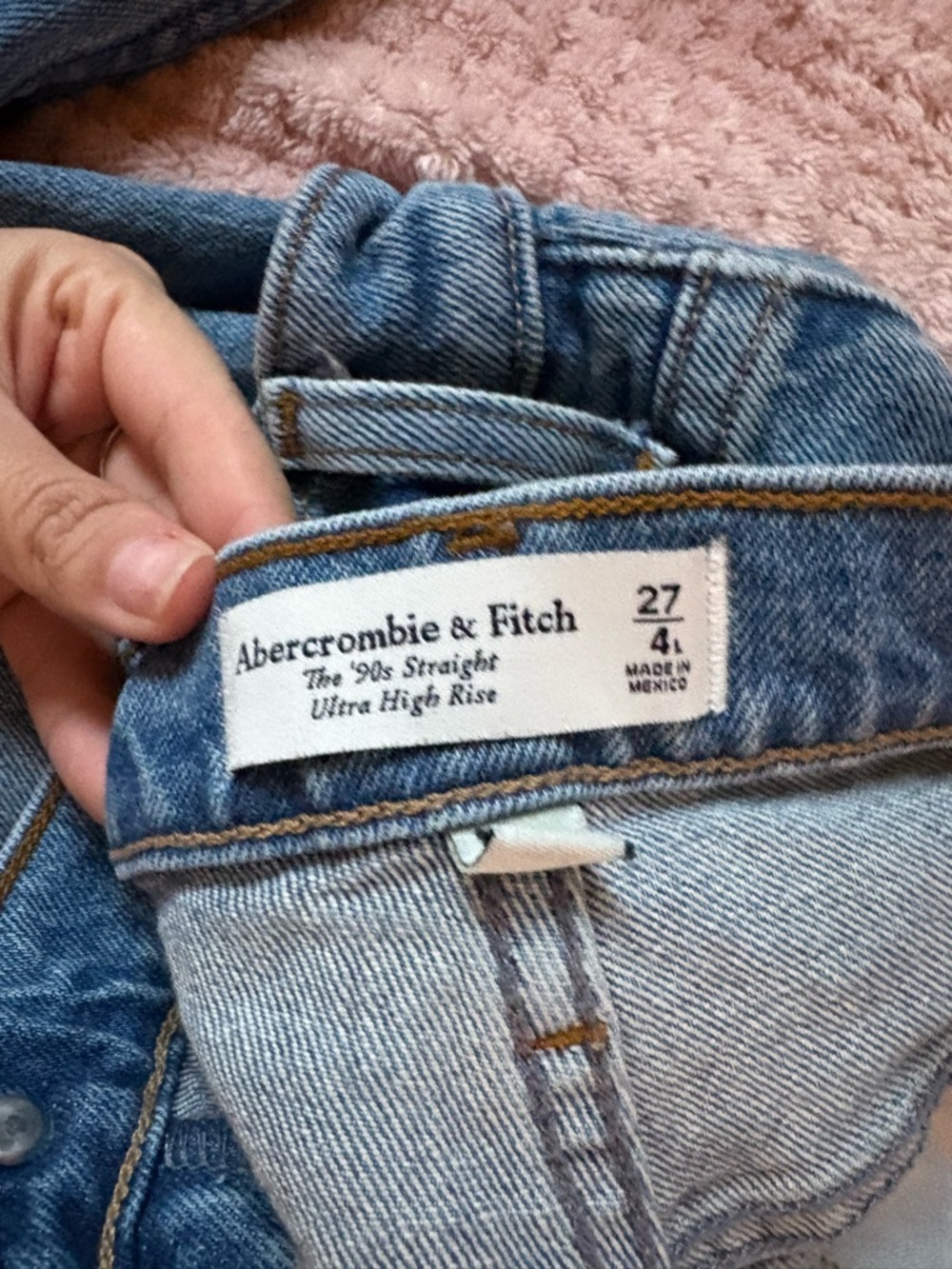 Abercrombie & Fitch Women's Medium Blue Wide-Leg Jeans - Picture 2 of 2